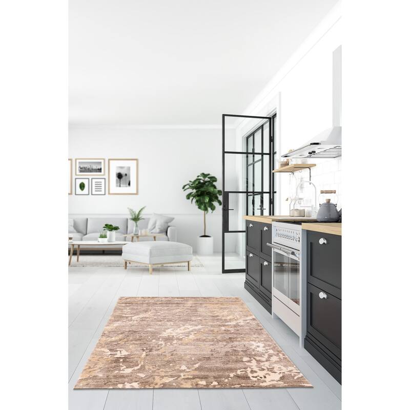 ECARPETGALLERY Hand-knotted Legacy Grey Silk Rug - 5'8 x 7'11