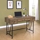 Mid Century Rustic Design Rustic Oak Home Office Computer Writing Desk ...