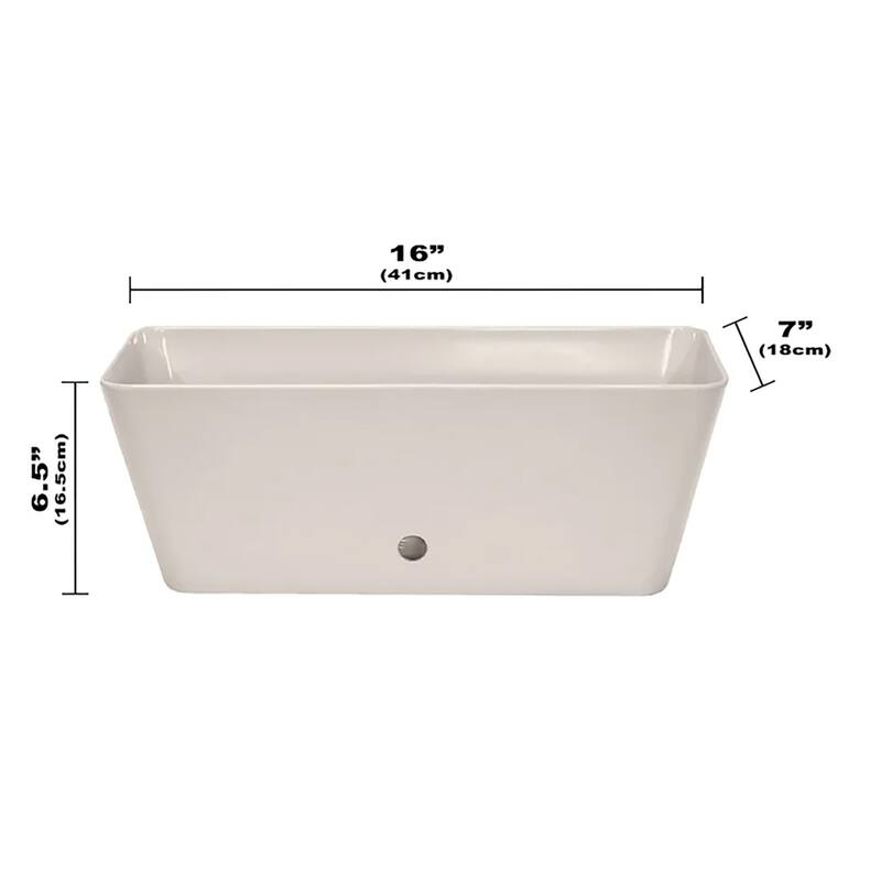 16" Rectangular Indoor/Outdoor Self-Watering Bamboo Planters