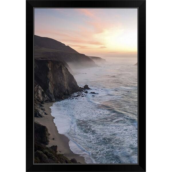 Shop Southwards Along Big Sur Coast To Hurricane Point Black Framed Print On Sale Overstock 30192219