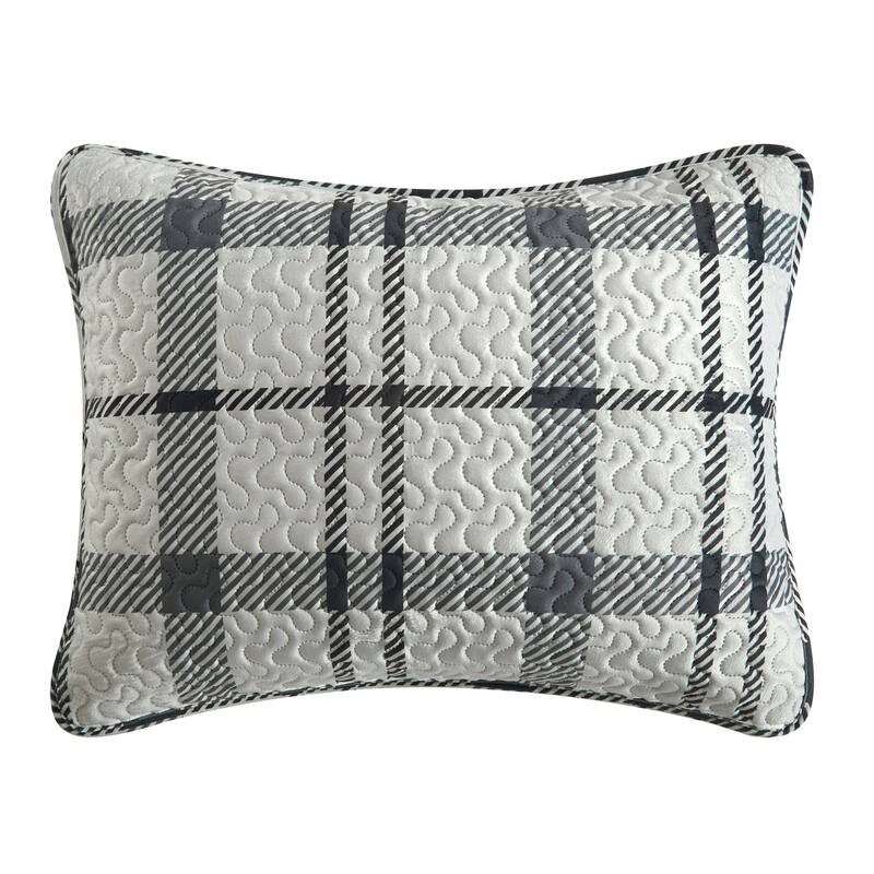 Dearfoams Willisville Micromink 3pc Quilt Set with Micromink Reverse