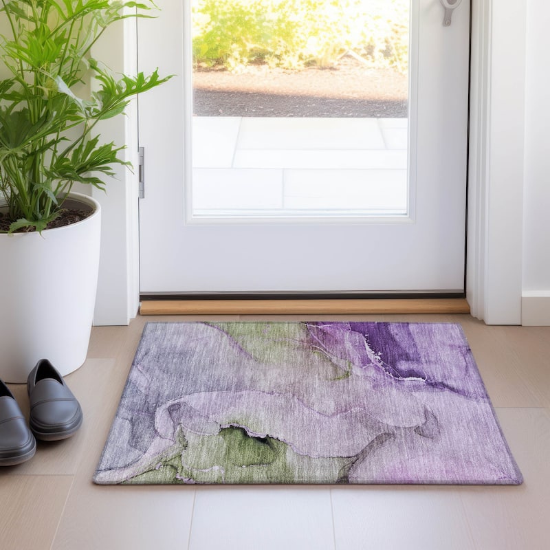 Allove Artistic Abstract Weather Resistant Timeless Fusion Outdoor Rug