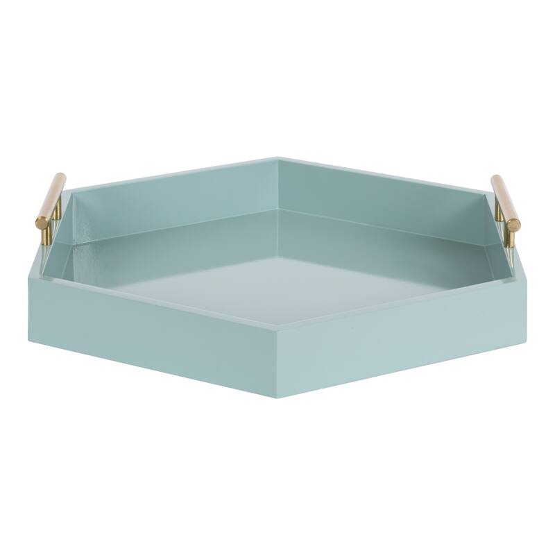 Kate and Laurel Lipton Hexagon Decorative Tray - 18x18