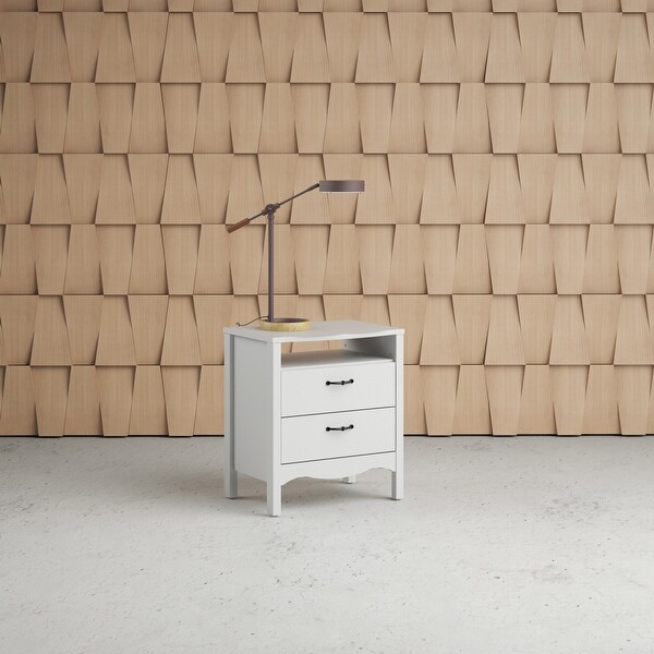 Copper Grove Schwartau White 2-drawer Nightstand