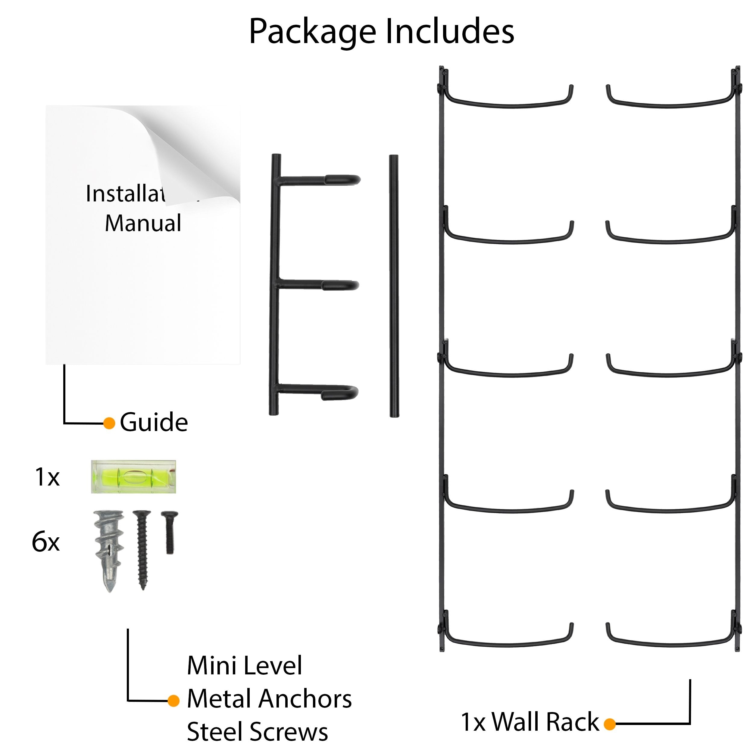 Wallniture Core 4 Sectional Yoga Mat Holder Wall Mount Foam Roller Storage  Metal Sports Rack, Black - Yahoo Shopping