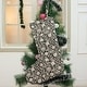 preview thumbnail 2 of 1, Fabdivine Handmade Floral Christmas Stockings Linen Block Print Décor - 10"X4.5"