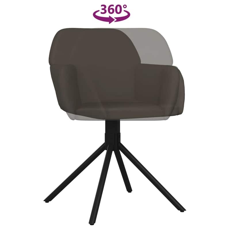 vidaXL Swivel Dining Chairs 2 Pcs Accent Chair for Kitchen Living Room Velvet - 21.3" x 23" x 31.3"