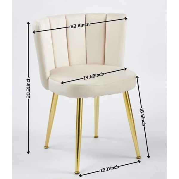 dimension image slide 1 of 2, Modern dining chair(set of 2 ) with iron tube legs, comfortable backrest, suitable for dining room, living room, cafe
