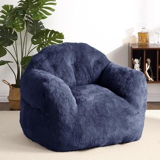 39/51" High-Density Foam Bean Bag Sofa Chair with Armrests
