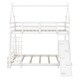 preview thumbnail 21 of 22, Artsy Twin over Queen House Bunk Bed with Climbing Nets and Climbing Ramp, Maximized Space & Playful Design