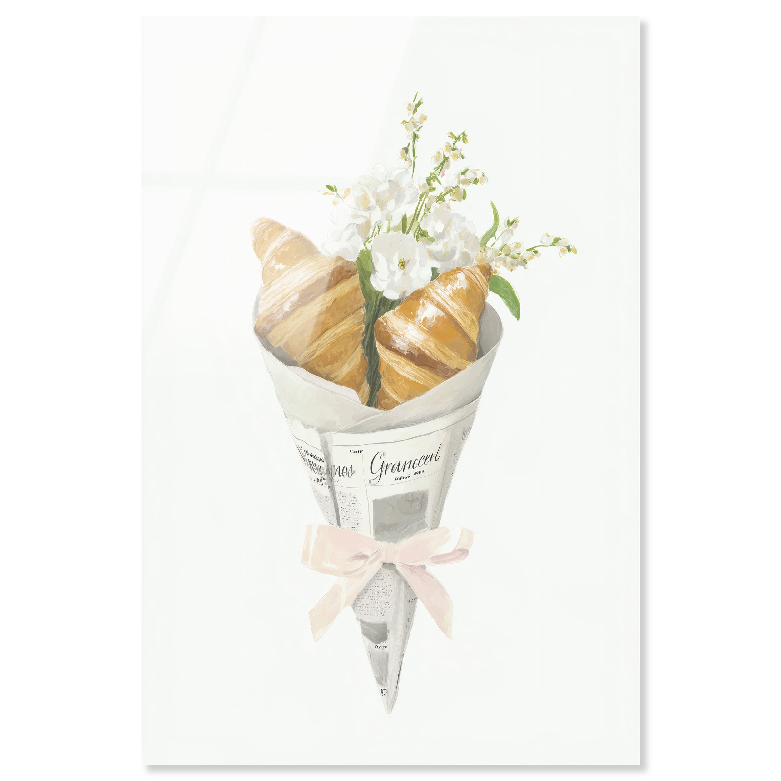 Pastry Bouquet Watercolor Wall Art Acrylic Print by Art Remedy