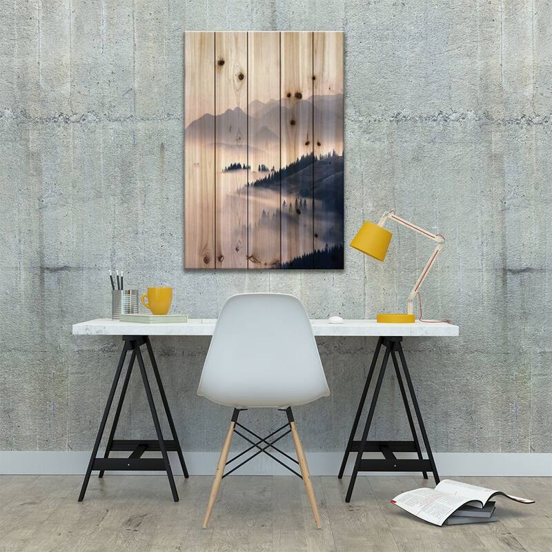 Morning Sun Print On Wood by Sisi & Seb - Multi-Color