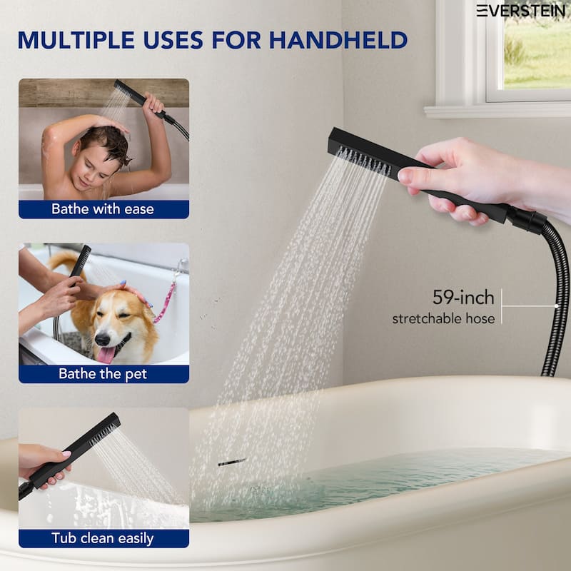 Single-Handle Claw Foot Freestanding Tub Faucet With Hand Shower