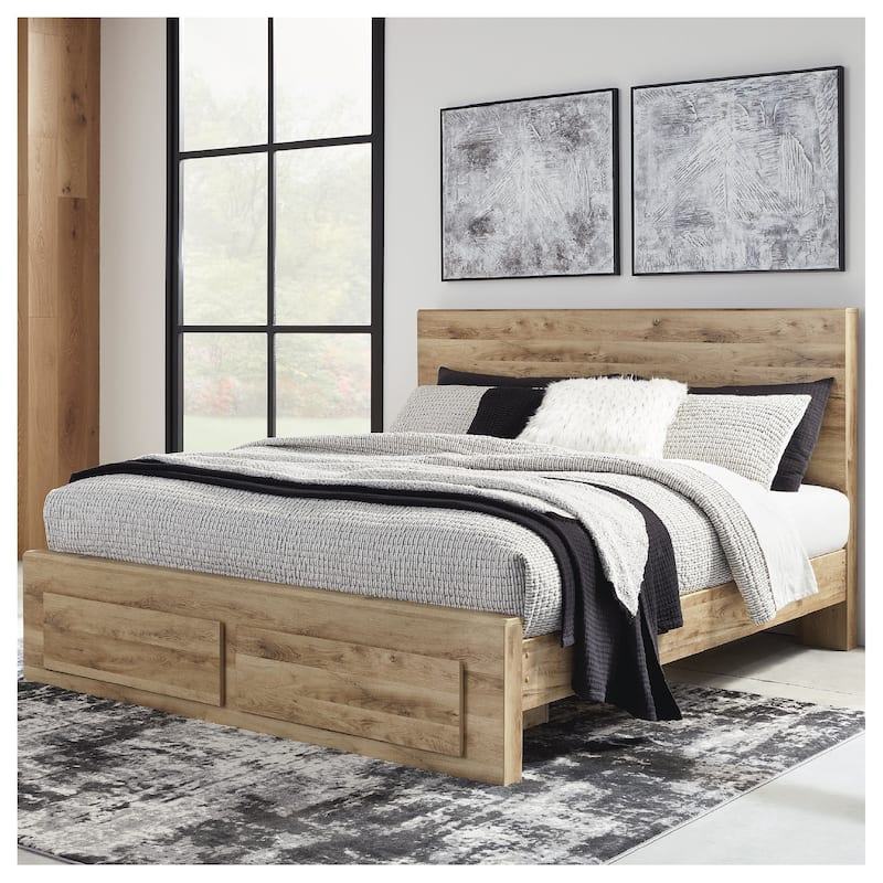 Signature Design by Ashley Hyanna Tan Brown Storage Bed - King