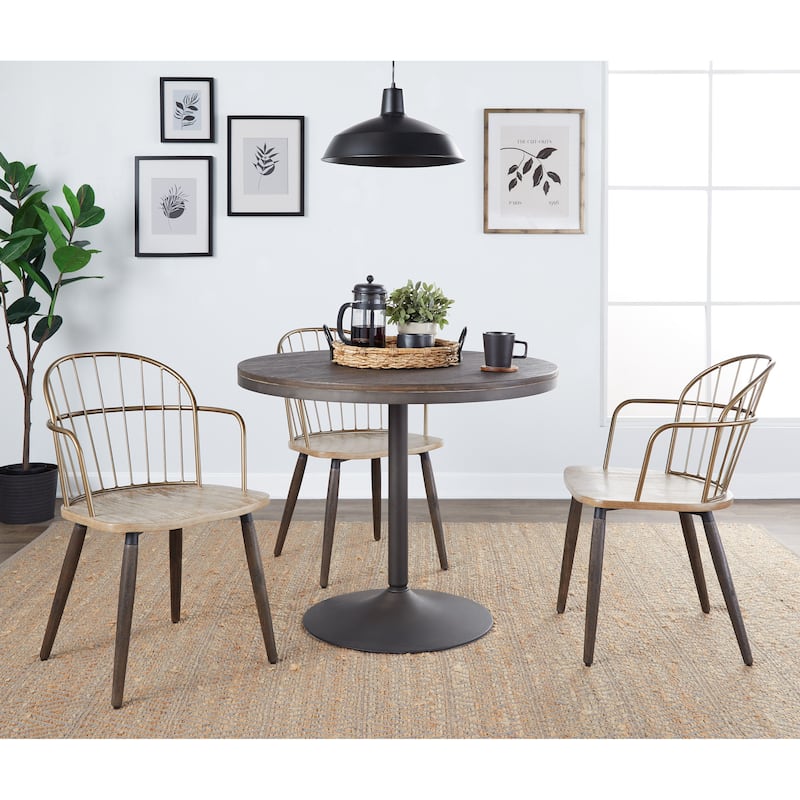 The Gray Barn Ellul Dining Chair with Arms (Set of 2)