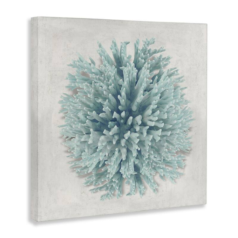 Stupell Coral Ball Blue Sea Beach Design Canvas Wall Art