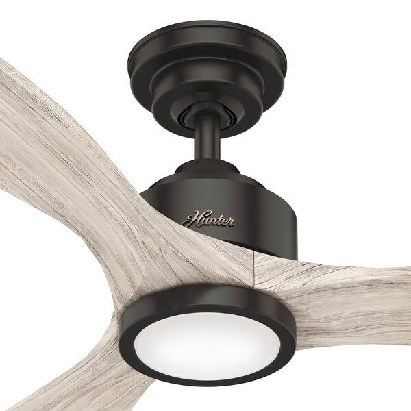 Hunter 52 Melbourne Ceiling Fan With Led Light And Handheld Remote Overstock 31804460 Noble Bronze