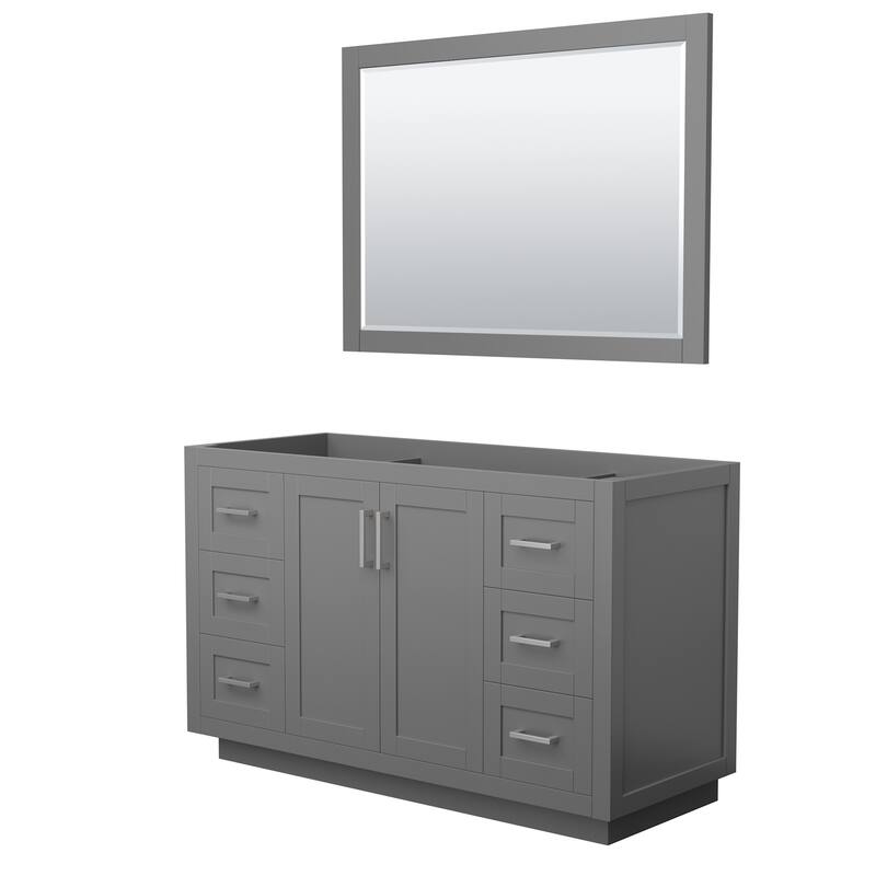 Wyndham Collection WCF2929-54S-CX-M46 Miranda 54" Single Free Standing - Dark Gray / Brushed Nickel Hardware