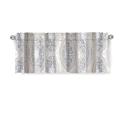 DriftAway Adrianne Pastel Damask Printed Window valance - 52 x 14