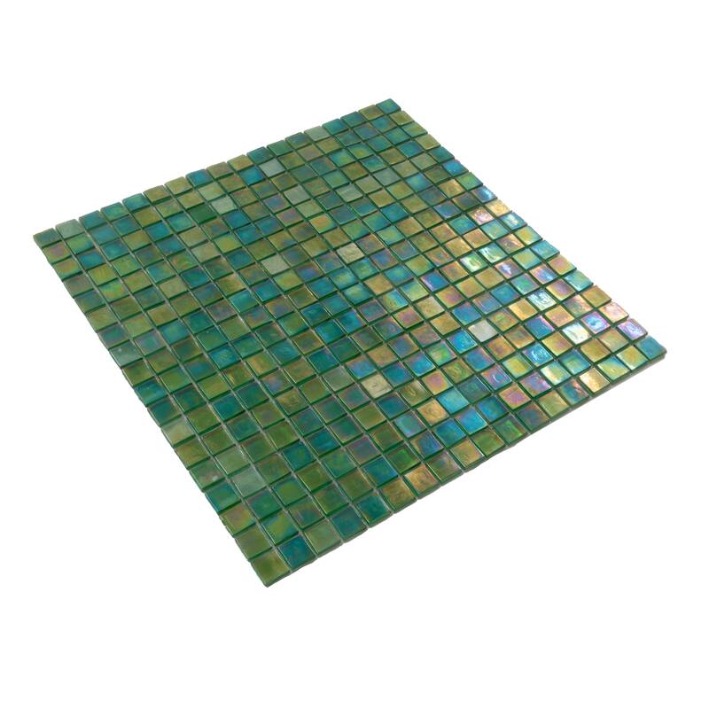 Apollo tile 12" x 12" Skosh Glossy Emerald Green Glass Tile (18.69 sq ft/case) - 20 Pack