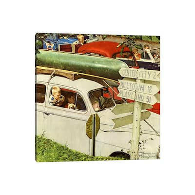 iCanvas "Crossroads on Sunday" by Norman Rockwell Canvas Print