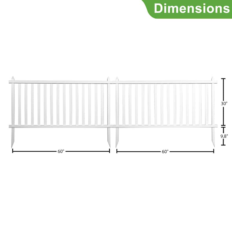 Garden Fence Outdoor Fence Panel Decorative Vinyl Picket Fence