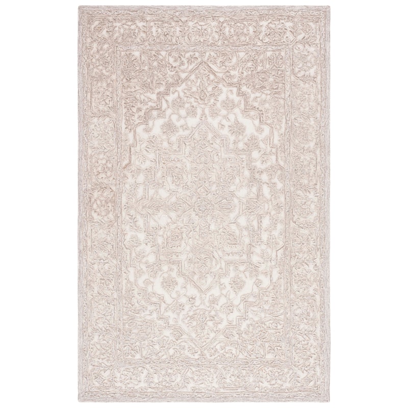 Martha Stewart by SAFAVIEH Handmade Gieze Wool Rug - 5' x 8' - Ivory/Natural