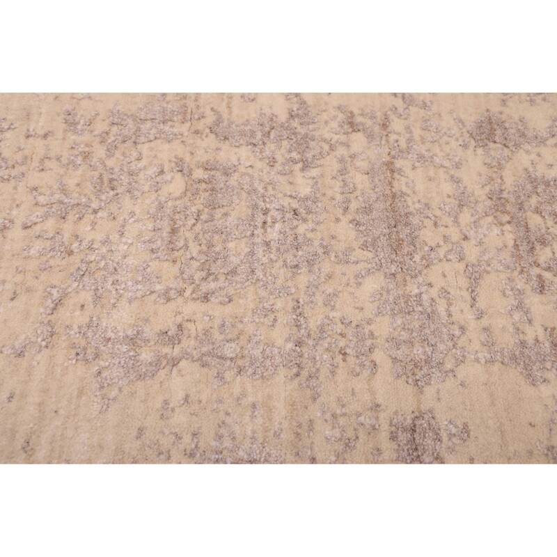 ECARPETGALLERY Hand Loomed Elysian Taupe Wool Rug - 8'2 x 10'0