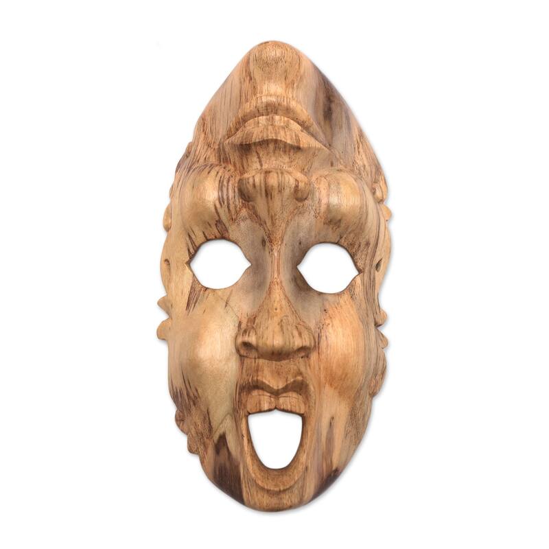 Novica Handmade Two Faces Wood Mask