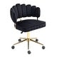 preview thumbnail 93 of 118, Velvet Home Office Desk Chair, Height Adjustable Task Chair, Armless Single Chair with Wheels, 360° Swivel Vanity Chair - N/A