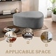 preview thumbnail 25 of 42, 43" Rounded Triangle Upholstered Ottoman, Oversize Fabric Ottoman Footstool