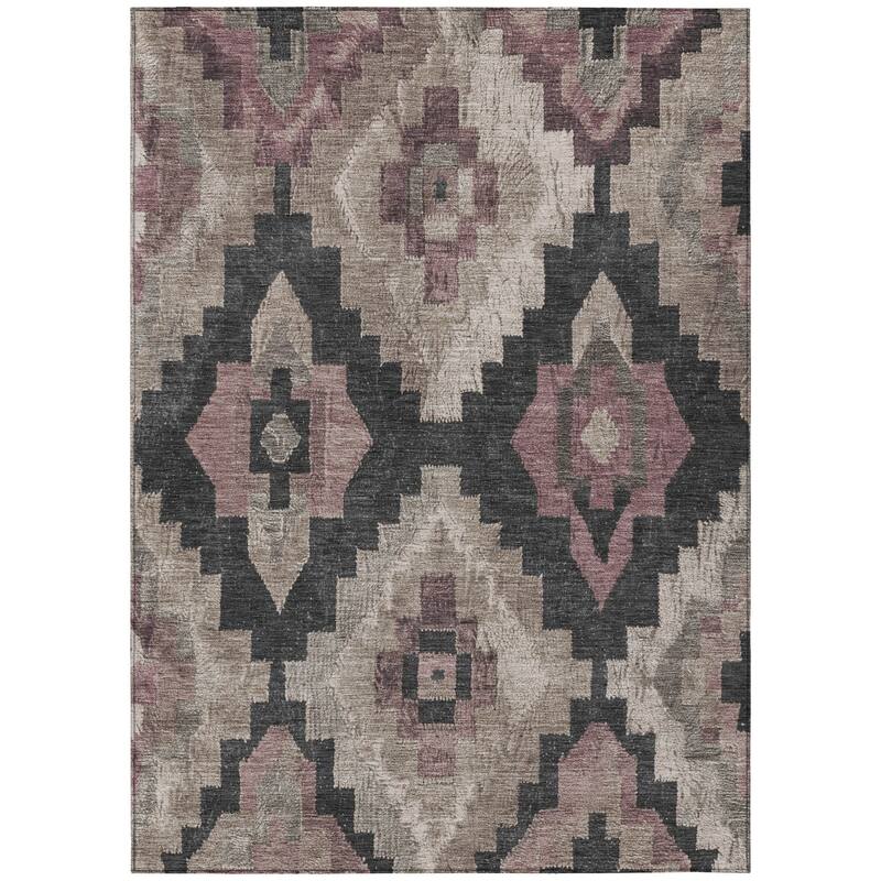HomeRoots Aztec Transitional Rectangle Outdoor Rug