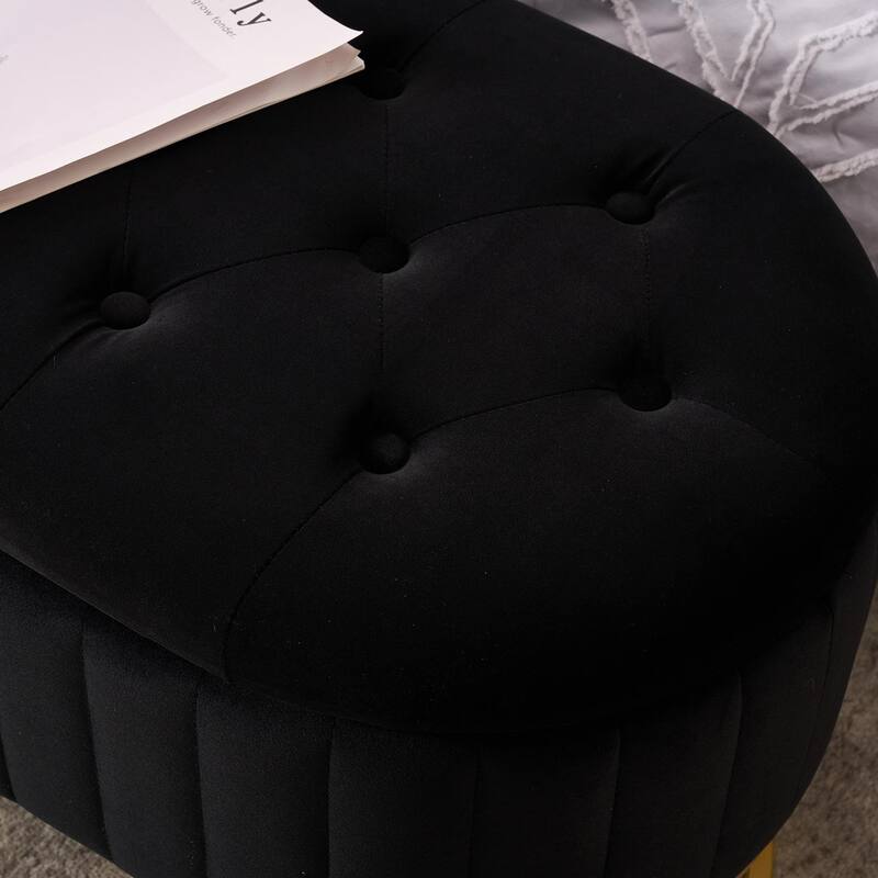 Velvet Storage Bench for Bedroom