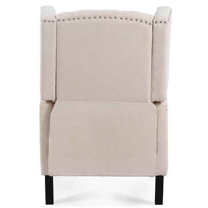 Christopher Knight Home Upholstered Wing Back Push Recliner Chair