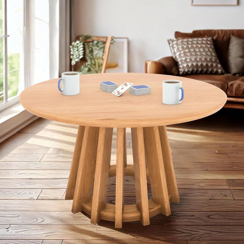 Andre Round 31" Coffee Table in Blonde by Aria Home - 31x18