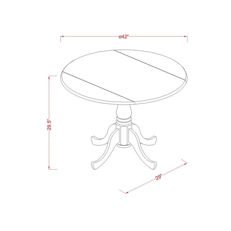 Modern Kitchen Table Set - Dining Table with 2 Chairs - Round Table & Kitchen Seating