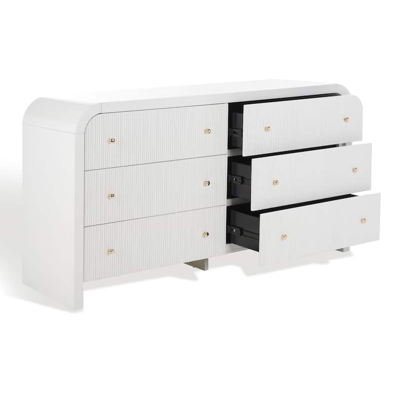 SAFAVIEH Couture Nuriye 6 Drewer Curved Dresser