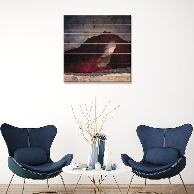 Desert Perspective Print On Wood by SpaceFrog Designs - Multi-Color