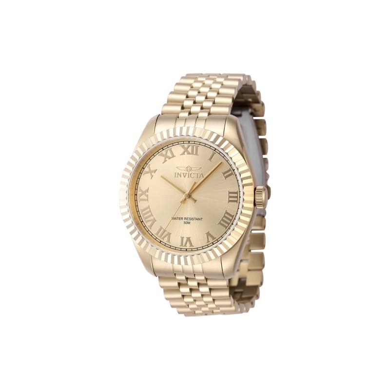 Invicta Men's 47406 Specialty Quartz 3 Hand Gold Dial Watch