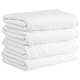 preview thumbnail 1 of 10, CTT Arsenal %100 Turkish Cotton White Bath Towel Set of 4 - 27" x 54" 27" x 54" - White