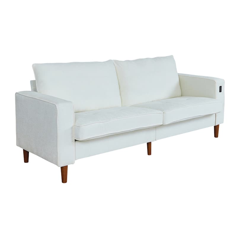82.7" Sofas for Living Room, Comfy Love Seat Couches, Corduroy Loveseat Sofa,, Easy Assembly with USB
