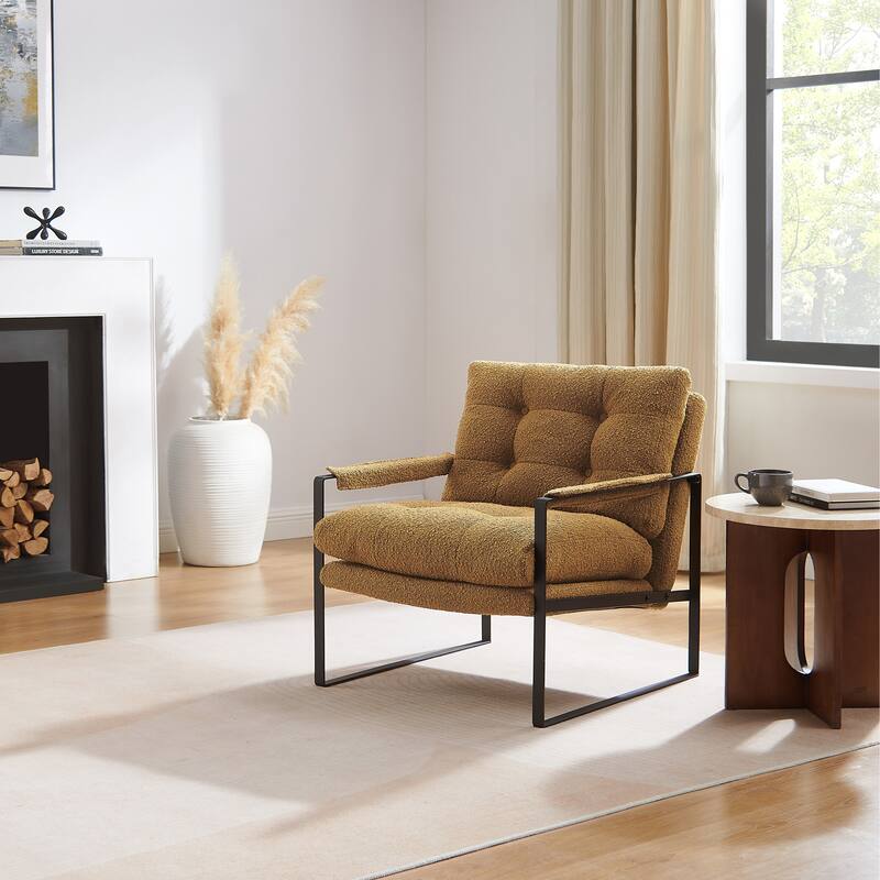 Art Leon Mid-Century Modern Tufted Accent Chair