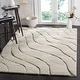 preview thumbnail 4 of 101, SAFAVIEH Florida Shag Hervor Soft Serene Waves 1.2-inch Thick Rug 3'3" x 5'3" - Cream/Grey - Rectangle