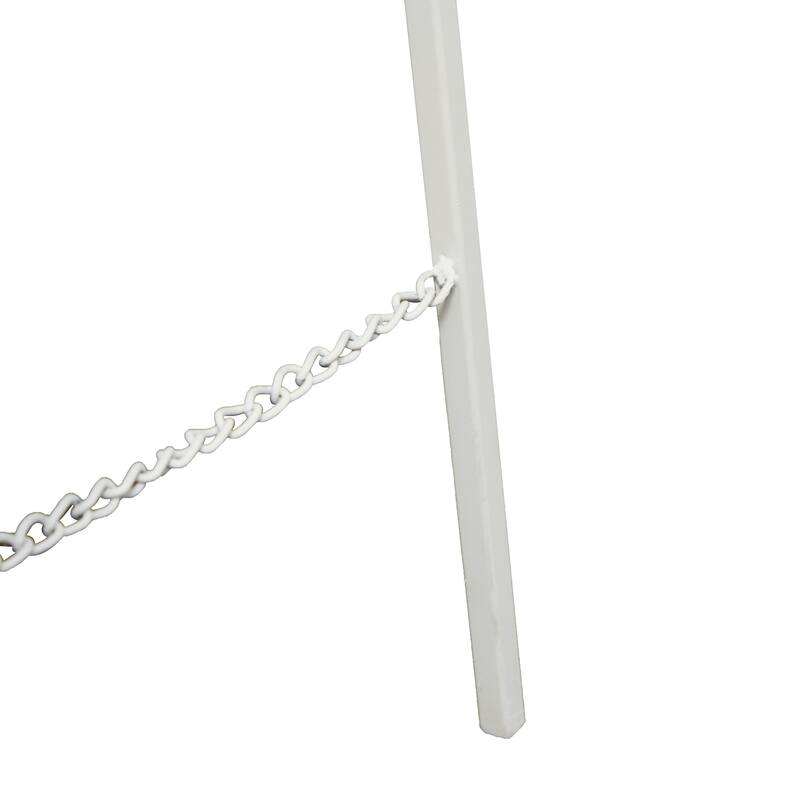 White Metal Tall Adjustable 2 Tier Display Easel with Chain Support