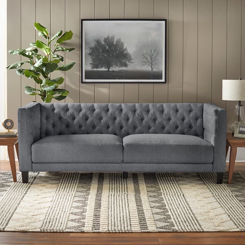 Lifestorey Modern Chesterfield Back Sofa and Chair Set