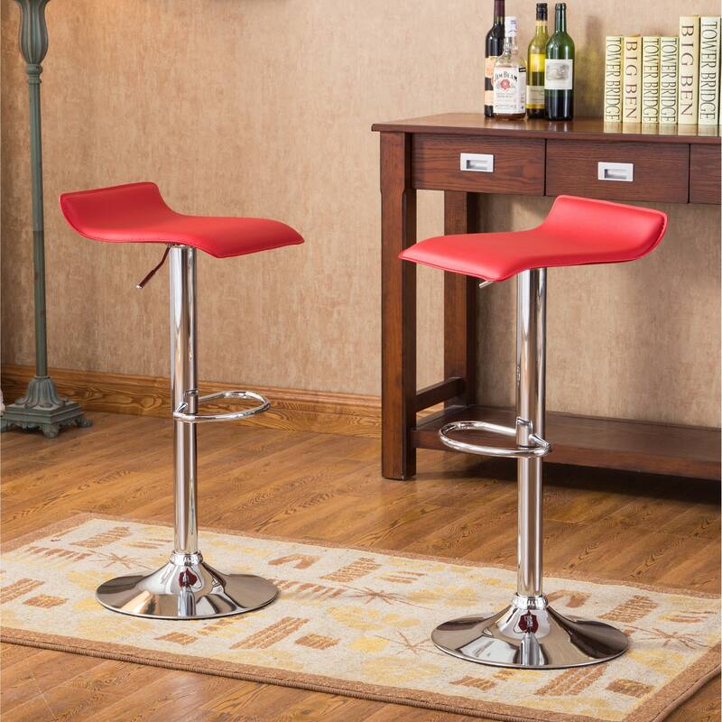 Contemporary Adjustable Swivel Stools, Set of 2