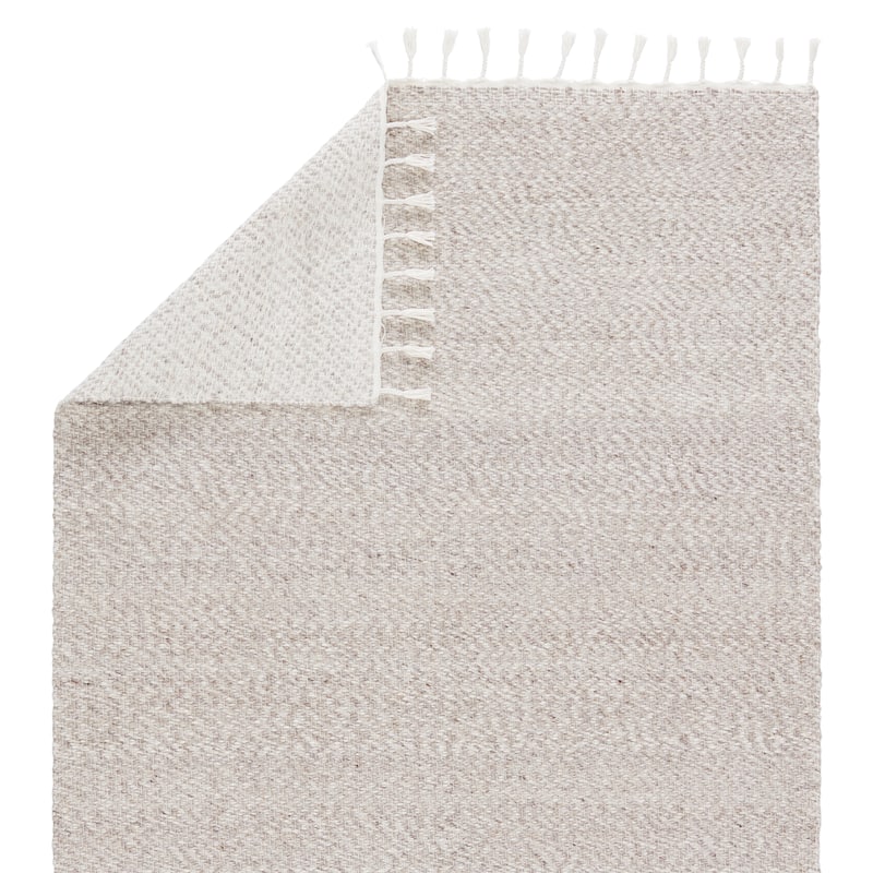 Talhah Indoor/ Outdoor Solid Cream/ Gray Area Rug