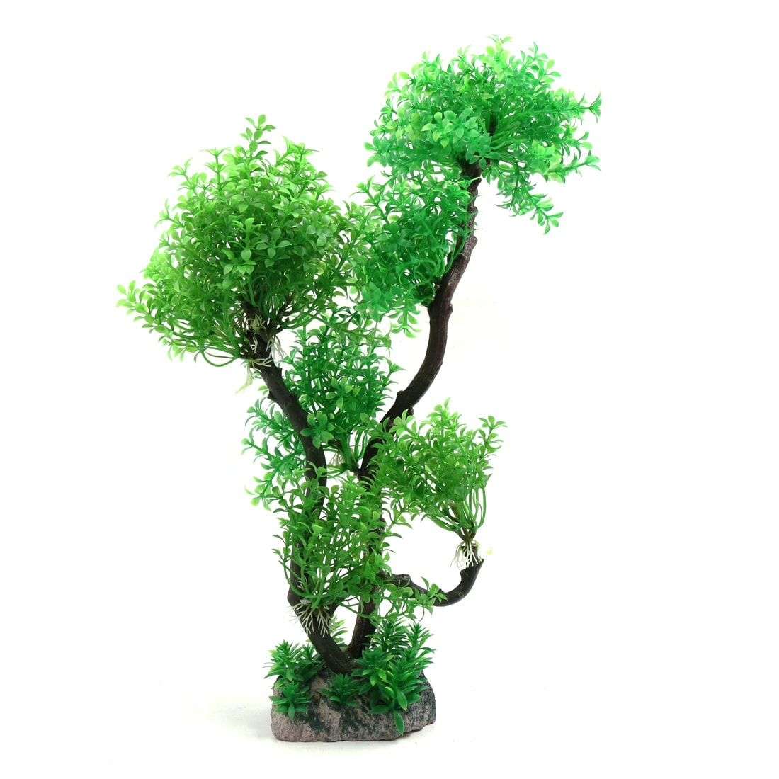Shop Green Plastic Lifelike Tree Aquarium Betta Tank Aquascape Decor W Ceramic Base Overstock 24153932