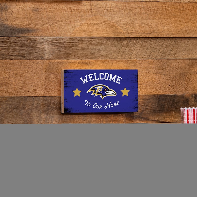 Baltimore Ravens Wooden Door Decor Wall Sign - Multi-Color