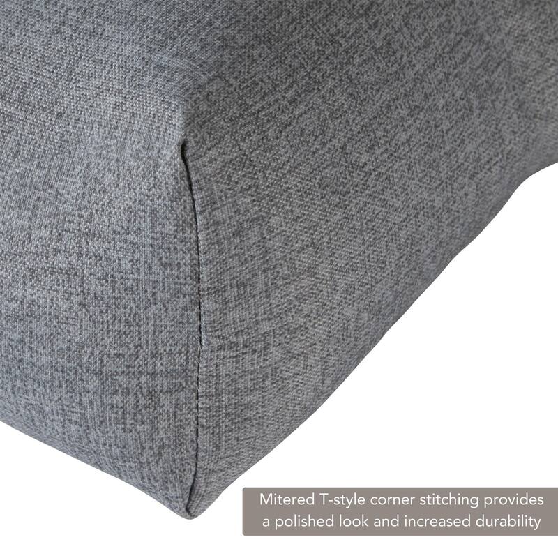 Outdoor 18-inch x 51-inch Polyester Bench Cushion (Cushion Only)